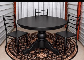Wooden Table with 3 Chairs