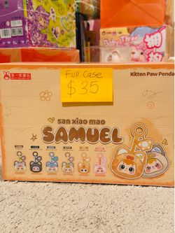 FULL CASE San Xiao Mao SAMUEL Kitten Paw Plush Keychain - Sealed