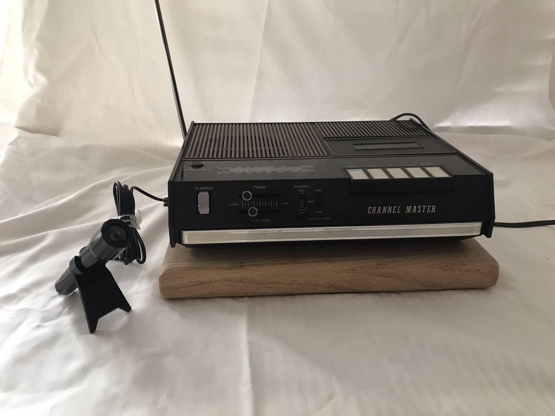 vintage channel master radio cassette recorder 6312