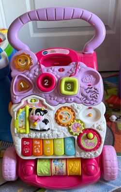 VTech Sit-to-Stand Learning Walker Pink Baby Activity Walker