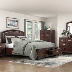 5pc Brown Queen Bedroom Set Only $1499!! - Free Delivery Promo