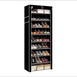 Brand New Shoe Rack, 9 Tier With Cover 