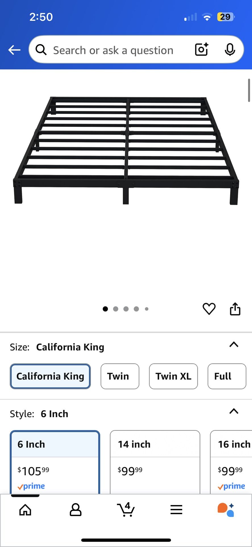 Cal King Bed Frame