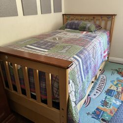 Kids Twin Bed: Solid Maple