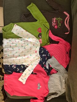 Size 3 months baby girl onesies long sleeve