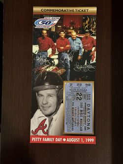 Flyer With CommemorativeTicket, Atlanta Braves Game Aug1, 1999