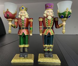 Pair Of Nutcracker Candleholders