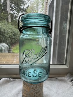Blue Mason Jars