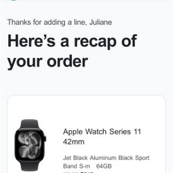 Latest Apple Watch Series 11 – 42mm Jet Black | Excellent Condition
