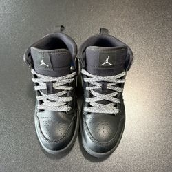 Air Jordan 1 Retro Mid Speckle 12c sneakers Nike black white panda leather