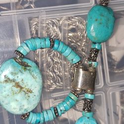 Turquoise And Silver Chain 