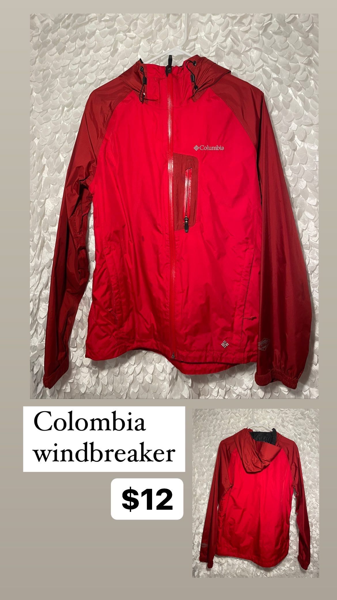 Red Colombia Windbreaker
