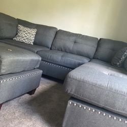 Sectional With Ottoman In Stock For Immediate Delivery