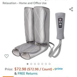 New leg compression massager foot and calf massager machine with optional 3 heat modes. 