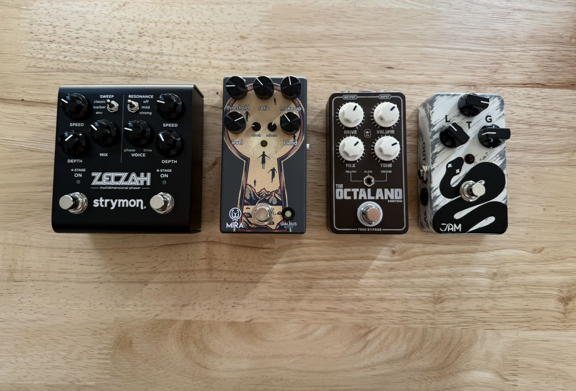 Guitar Pedal Purge! Strymon Zelzah, Jam Rattler, Walrus audio Compressor, Kingtone the octaland Mini