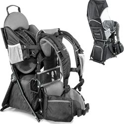 besrey Baby Backpack Carrier, Toddler Hiking Backpack with Safety 3-Height Seat, Adjustable Straps&Waist Belt, Foldable Frame Lightweight Large Capaci