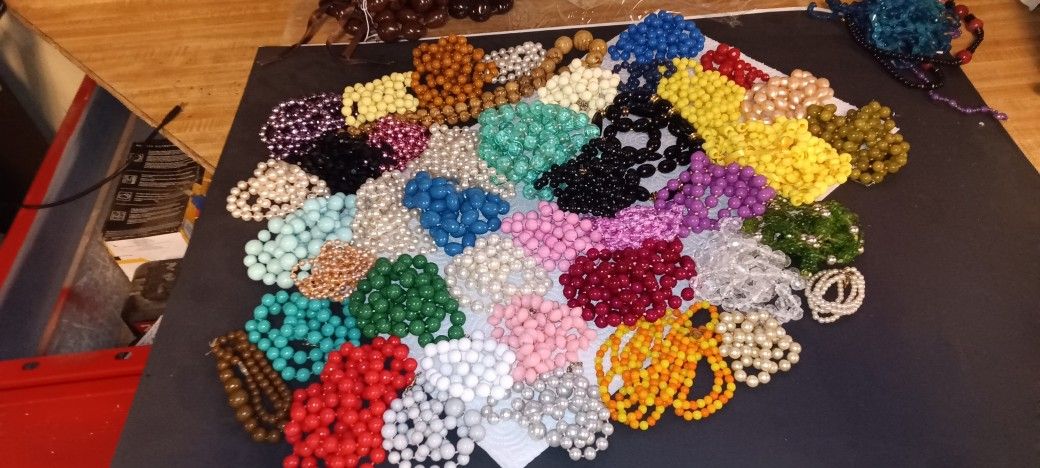 Bunch Of Random Colors  Different Types And Different Styles Necklaces Bunch 