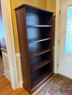 72” H x 36” W x 12” D Solid Wooden Mahogany Bookcase