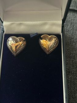 Sterling silver Heart earrings