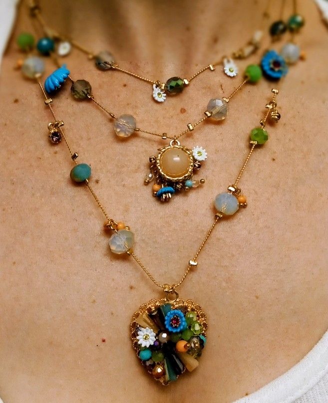 Betsy Johnson Woven Heart Necklace