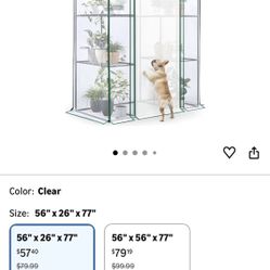 Quictent Essential Walk-in Greenhouse for Outdoors, 56x29x77 inch Portable 3-Tier 4-Shelf Garden Hot