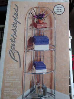 Corner chrome shelving