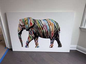 Rainbow Elephant Wall Art