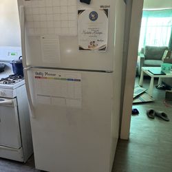 White Whirlpool Refrigerator 