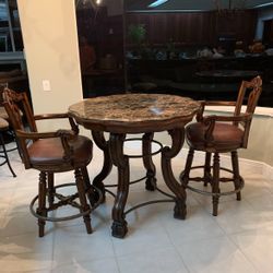 Elegant Round Bistro Table And 2 Chairs