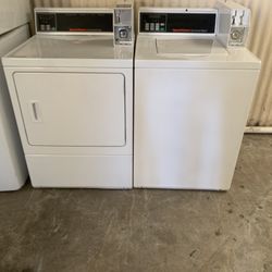 Washer And Dryer Gas Commercial Speed Queen Good Condition 90 Days Warranty Lavadora Y Secadora Gas Speed Queen Buenas Condiciones 90 Dias De Garantia