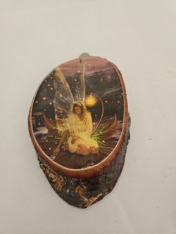 Vintage Great Smokey Mountains Angel Art Design on Wood