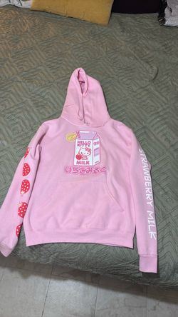 Hello Kitty Strawberry Milk Pink Hoodie