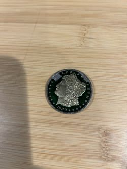 Morgan Silver Dollar Colorized Gold Plated