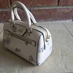 Coach Micro Mini Rowan Satchel Crossbody With Dandelion Floral Print