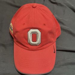 Vintage Red Ohio State Buckeyes Nike Tostitos Fiesta Bowl Strapback Hat Cap
