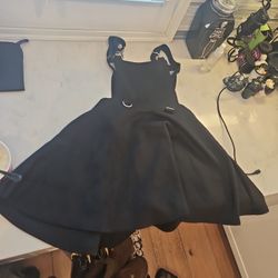 Hot Topic Black Dress Overalls