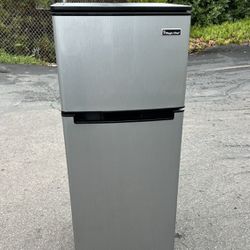 (30 Day Warranty) 2 Door Mini Stainless Steel Fridge Freezer Refrigerator (free Local Delivery)