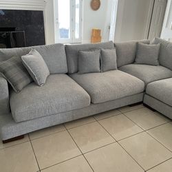 L-SHAPED GREY SECTIONAL PICK UP TODAY 126”x126”