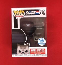 Funko Pop Snake Eyes with Timber Funko Shop Exclusive G.I. Joe GI 78.