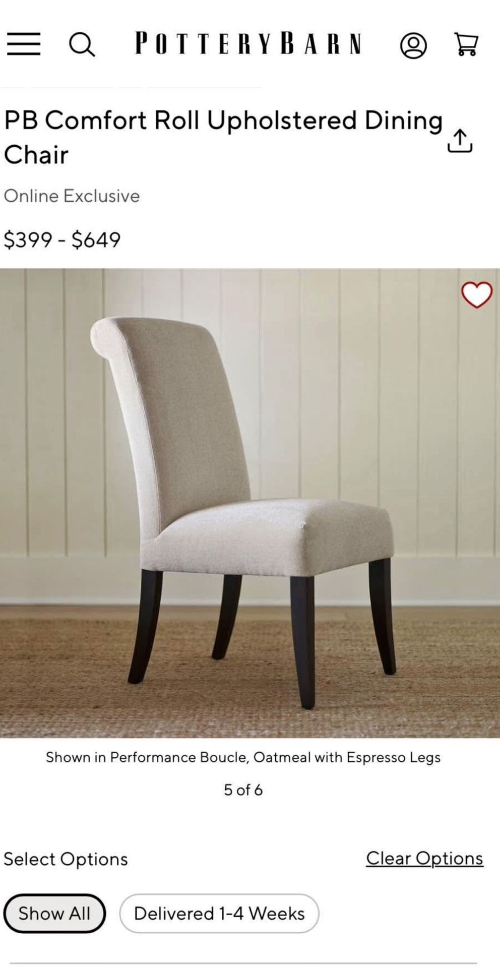 2 Pottery Barn Dining Chairs