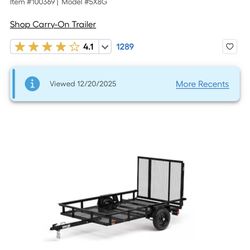 Carry-On Trailer 5-ft x 8-ft Steel mesh Utility Trailer with Ramp Gate ( 1625-lb Capacity 