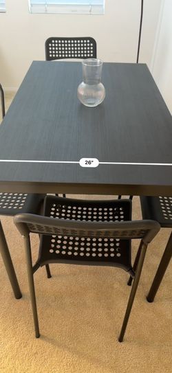 IKEA SANDSBERG Table and 4 ADDE Chairs