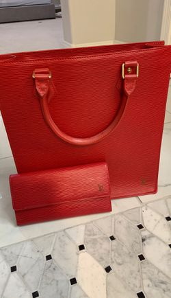 Epi leather red Louis Vuitton hand bag and wallet