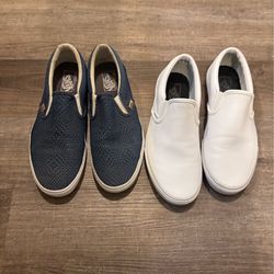 Two pairs of vans slip on men’s size 11 shoes