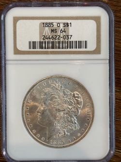 1885-O Morgan Silver Dollar NGC MS64 Certified