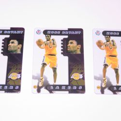 1998 Lakers Kobe Bryant Pro Magnets Cards - Set Of 3 - Great Condition!!!