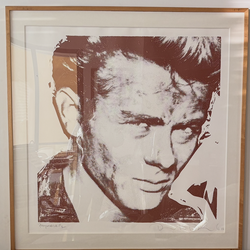 Richard Duardo Signed Print – “Progressive #2” (James Dean Portrait)