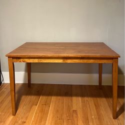 Solid wood dining table + 2 chairs