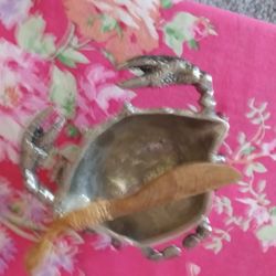 Crab Appetizer Dish With Wooden Spreader 