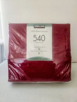 New Calif. King Size Sheet Set- Red Pima Cotton- $10- Yucaipa